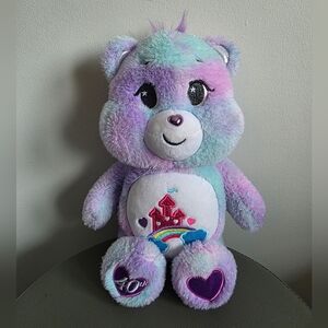 Care Bears 40th Anniversary Plush Bear Pastel Rainbow Castle 2022 Fun Stuffy